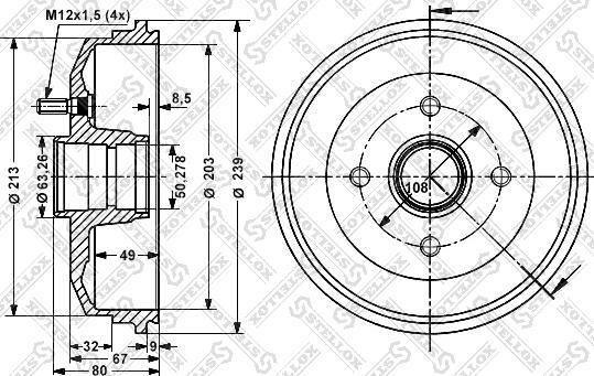 Stellox 6025-2529-SX - Тормозной барабан autospares.lv