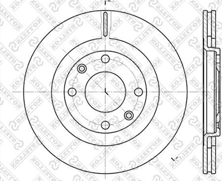 Stellox 6020-9915V-SX - Тормозной диск autospares.lv