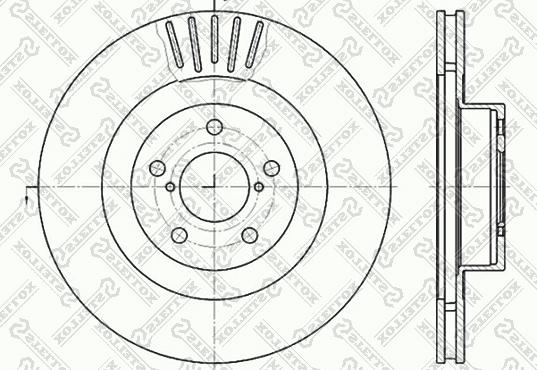 Stellox 6020-4412V-SX - Тормозной диск autospares.lv