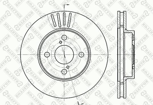 Stellox 6020-4582V-SX - Тормозной диск autospares.lv