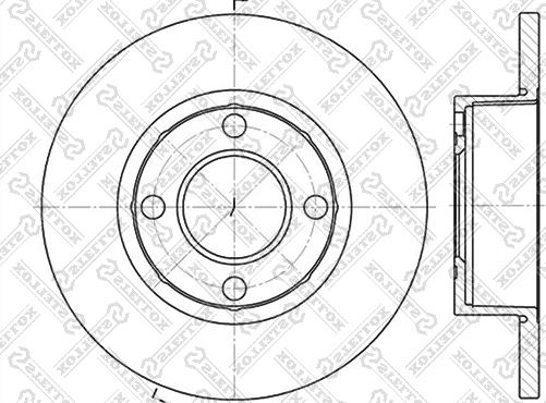 Stellox 6020-4737-SX - Тормозной диск autospares.lv