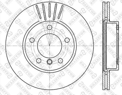 Stellox 6020-1521V-SX - Тормозной диск autospares.lv