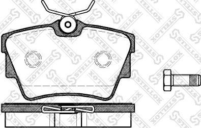 Stellox 602 010B-SX - Тормозные колодки, дисковые, комплект autospares.lv