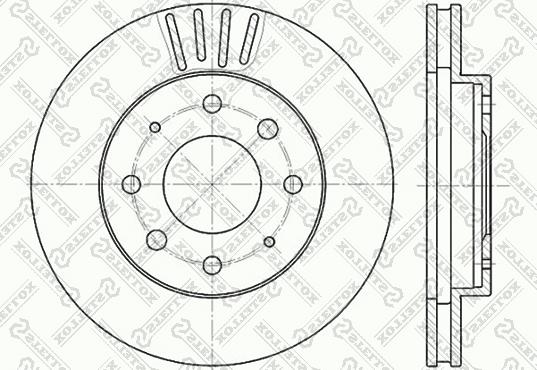 Stellox 6020-3025V-SX - Тормозной диск autospares.lv