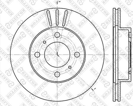 Stellox 6020-3021V-SX - Тормозной диск autospares.lv