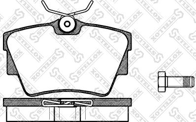 Stellox 602 030L-SX - Тормозные колодки, дисковые, комплект autospares.lv