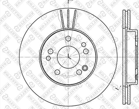 Stellox 6020-3308V-SX - Тормозной диск autospares.lv