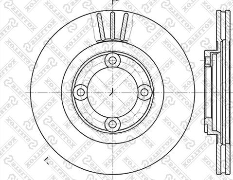 Stellox 6020-3219V-SX - Тормозной диск autospares.lv