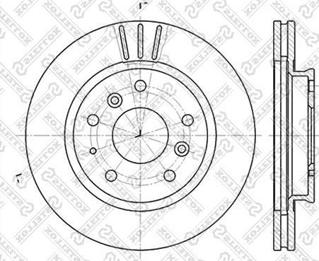 Stellox 6020-3220V-SX - Тормозной диск autospares.lv