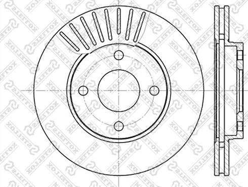 Stellox 6020-2549V-SX - Тормозной диск autospares.lv