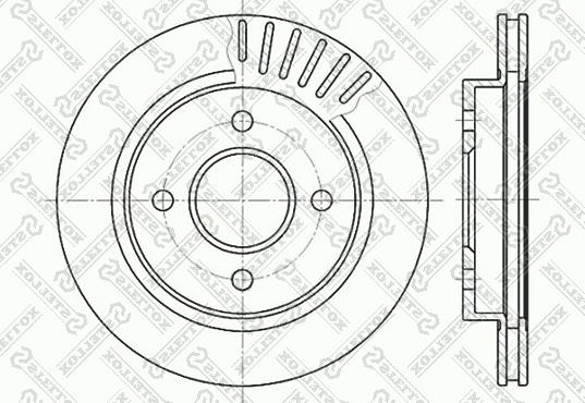 Stellox 6020-2535V-SX - Тормозной диск autospares.lv