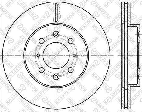 Stellox 6020-2614V-SX - Тормозной диск autospares.lv