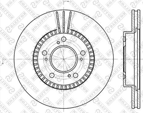 Stellox 6020-2622V-SX - Тормозной диск autospares.lv