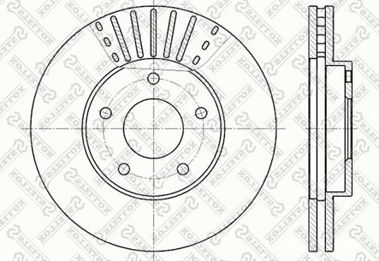 Stellox 6020-2256V-SX - Тормозной диск autospares.lv