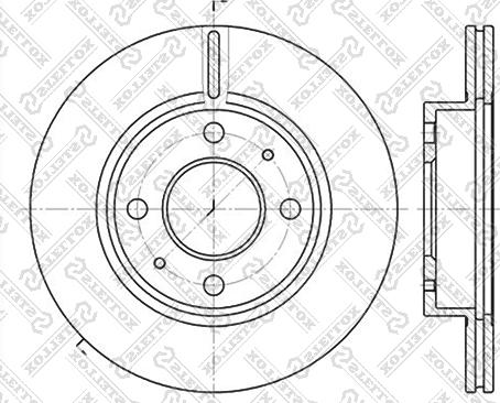 Stellox 6020-2232V-SX - Тормозной диск autospares.lv