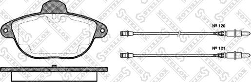 Stellox 619 004B-SX - Тормозные колодки, дисковые, комплект autospares.lv