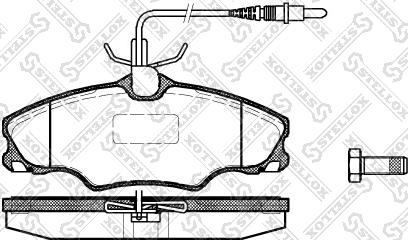 Stellox 614 004B-SX - Тормозные колодки, дисковые, комплект autospares.lv