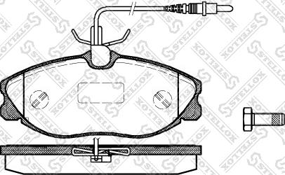 Stellox 615 004B-SX - Тормозные колодки, дисковые, комплект autospares.lv