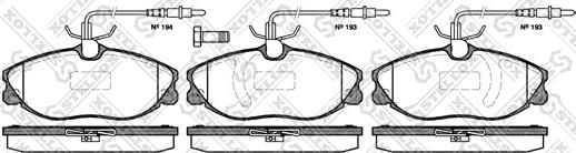 Stellox 615 014B-SX - Тормозные колодки, дисковые, комплект autospares.lv