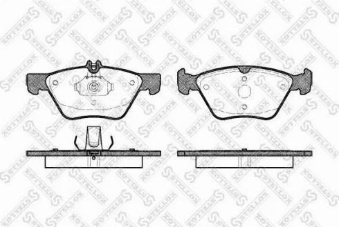 Stellox 612 000BL-SX - Тормозные колодки, дисковые, комплект autospares.lv