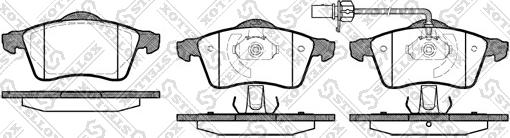 Stellox 629 001B-SX - Тормозные колодки, дисковые, комплект autospares.lv