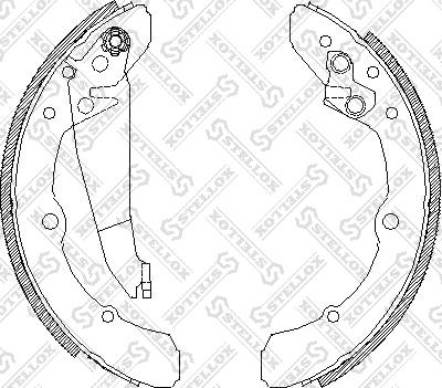 Stellox 059 100-SX - Комплект тормозных колодок, барабанные autospares.lv