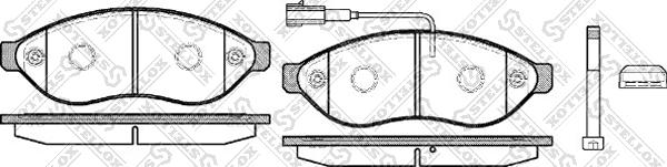 Stellox 001 091B-SX - Тормозные колодки, дисковые, комплект autospares.lv