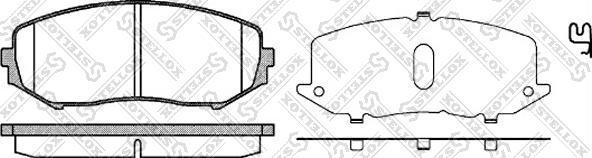 Stellox 001 097-SX - Тормозные колодки, дисковые, комплект autospares.lv