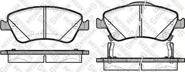 Stellox 001 084L-SX - Тормозные колодки, дисковые, комплект autospares.lv