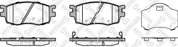 Stellox 001 086L-SX - Тормозные колодки, дисковые, комплект autospares.lv