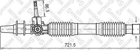 Stellox 00-35019-SX - Рулевой механизм, рейка autospares.lv