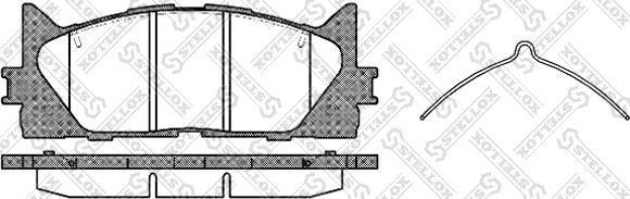 Stellox 002 007-SX - Тормозные колодки, дисковые, комплект autospares.lv