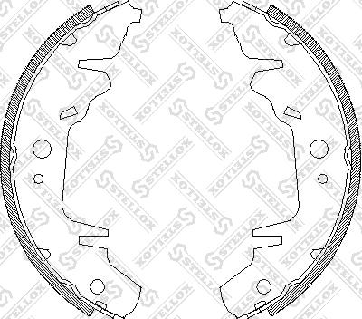 Stellox 031 100-SX - Комплект тормозных колодок, барабанные autospares.lv