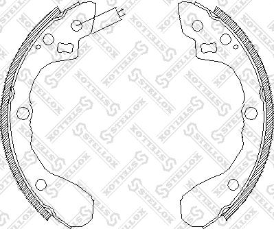 Stellox 071 100-SX - Комплект тормозных колодок, барабанные autospares.lv