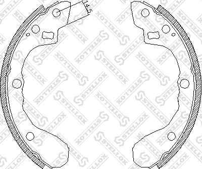 Stellox 071 101-SX - Комплект тормозных колодок, барабанные autospares.lv