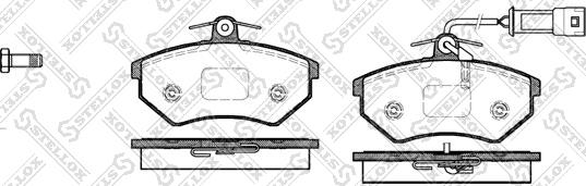 Stellox 145 042-SX - Тормозные колодки, дисковые, комплект autospares.lv