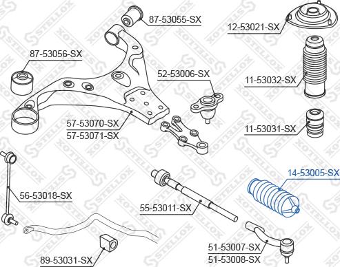 Stellox 14-53005-SX - Пыльник, рулевое управление autospares.lv