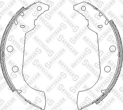 Stellox 146 101-SX - Комплект тормозных колодок, барабанные autospares.lv