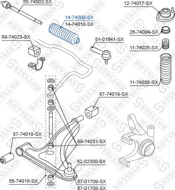 Stellox 14-74009-SX - Пыльник, рулевое управление autospares.lv