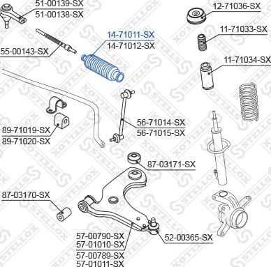 Stellox 14-71011-SX - Пыльник, рулевое управление autospares.lv