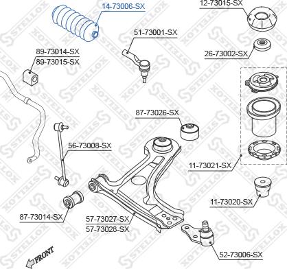 Stellox 14-73006-SX - Пыльник, рулевое управление autospares.lv