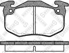 Stellox 155 080B-SX - Тормозные колодки, дисковые, комплект autospares.lv