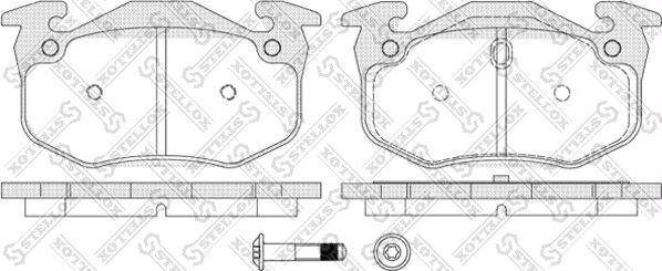 Stellox 155 070B-SX - Тормозные колодки, дисковые, комплект autospares.lv