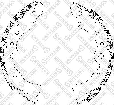 Stellox 155 100-SX - Комплект тормозных колодок, барабанные autospares.lv