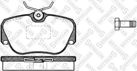 Stellox 156 000-SX - Тормозные колодки, дисковые, комплект autospares.lv