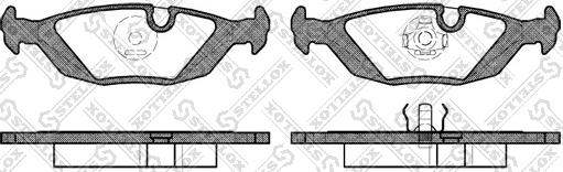 Stellox 166 000-SX - Тормозные колодки, дисковые, комплект autospares.lv