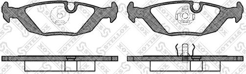 Stellox 166 010B-SX - Тормозные колодки, дисковые, комплект autospares.lv