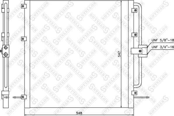 Stellox 10-45452-SX - Конденсатор кондиционера autospares.lv