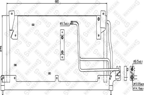 Stellox 10-45487-SX - Конденсатор кондиционера autospares.lv