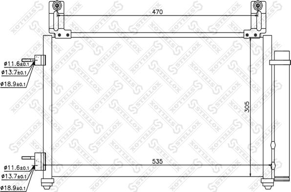 Stellox 10-45611-SX - Конденсатор кондиционера autospares.lv